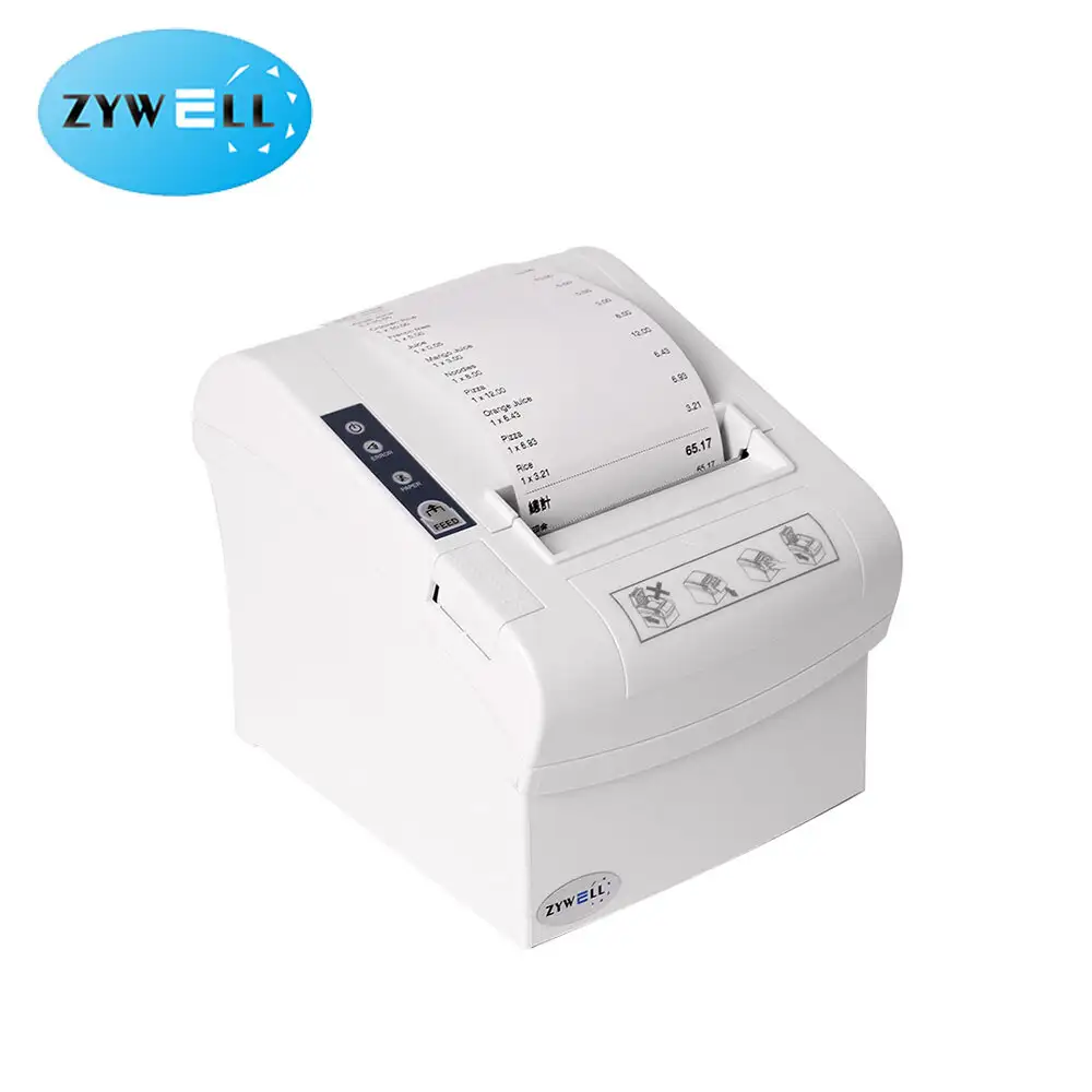ZYWELL - Imprimante Bluetooth de haute qualité Système de POS de haute qualité 3inch Impresora Trmica Imprimante thermique USB + BT 1