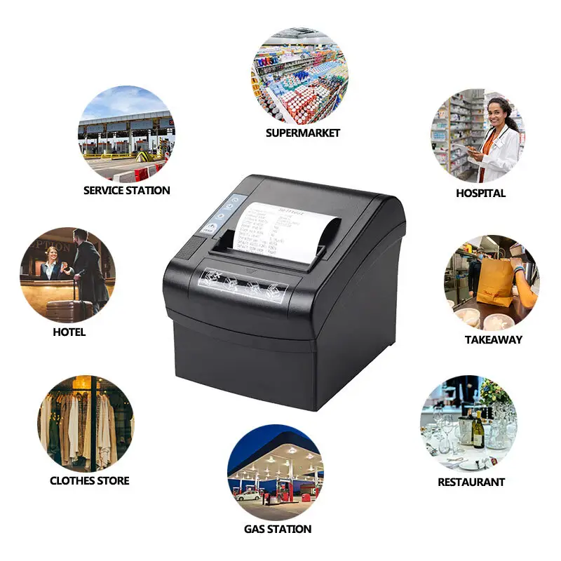 80mm Receipt Paper POS Printer Wholesale - ZYWELL 3