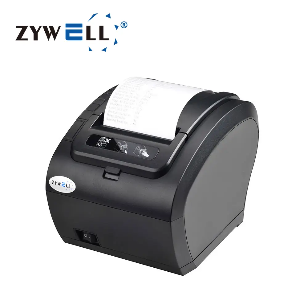ZYWELL -ZYWELL USB RS232 LAN 프린터 열 80mm 58mm POS 프린터 열 영수증 자동 절단기 USB+RS232+LAN 1