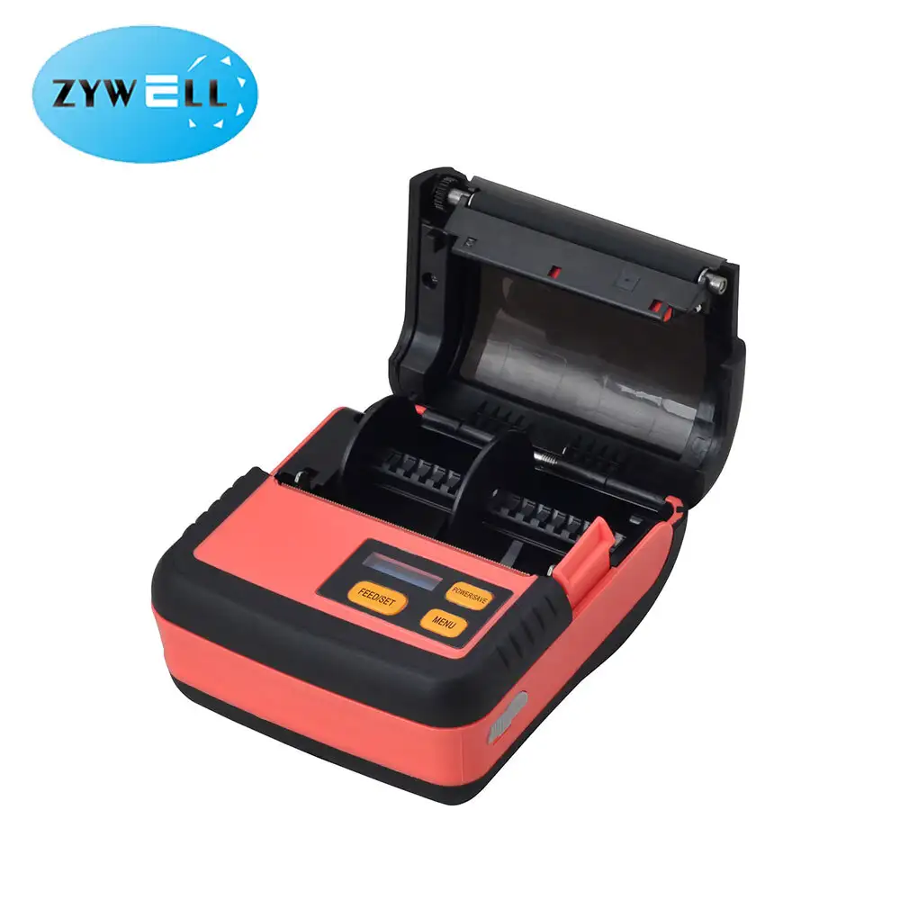 ZYWELL - Zywell Hot Sales Mini 58mm Portable Thermal Barcode Label Sticker Printer ZM02 Hand-held Impresora USB+BT 1