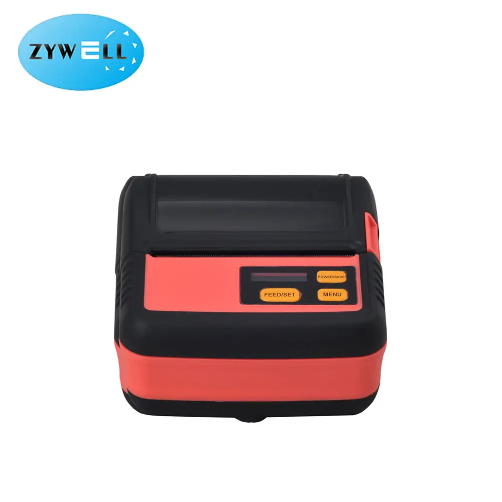 Zywell - Impressora portátil de fabricante de etiquetas térmicas Bluetooth para roupas, jóias, varejo, correspondência, impressora de código de barras USB+BT 1