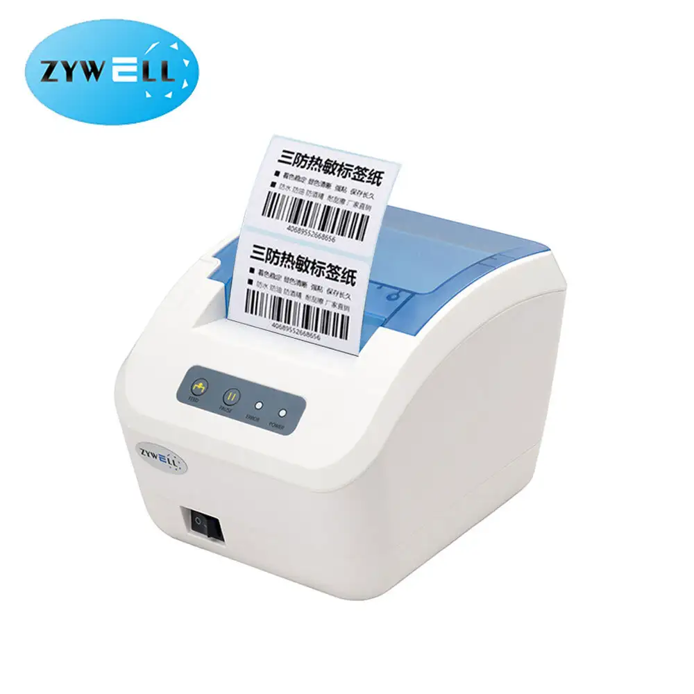 ZYWELL - Nhãn dán cầm tay 80mm Máy in nhiệt Driver Nhãn vận chuyển Máy in nhiệt USB+RS232+LAN+BT 1