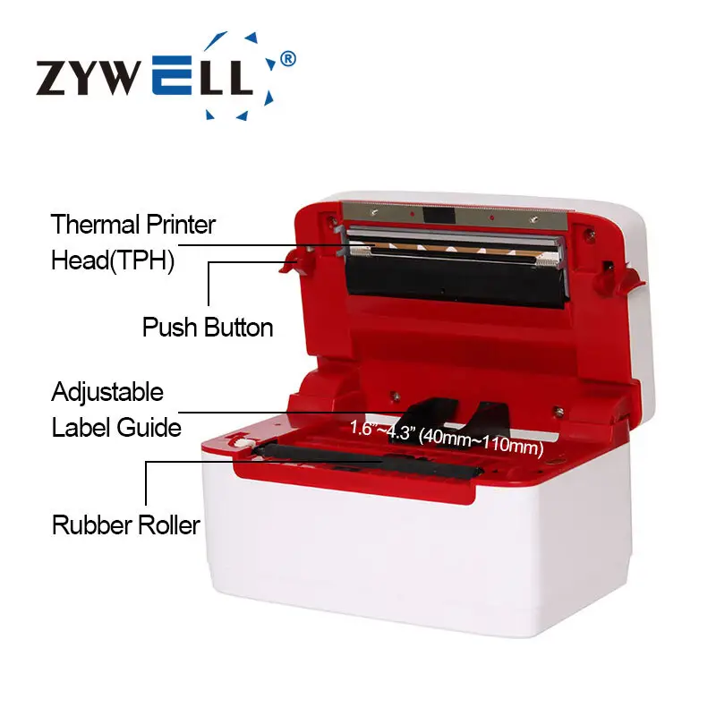 Zywell 4x6 High-Speed Thermal Shipping Label Printer – 152mm/s 7