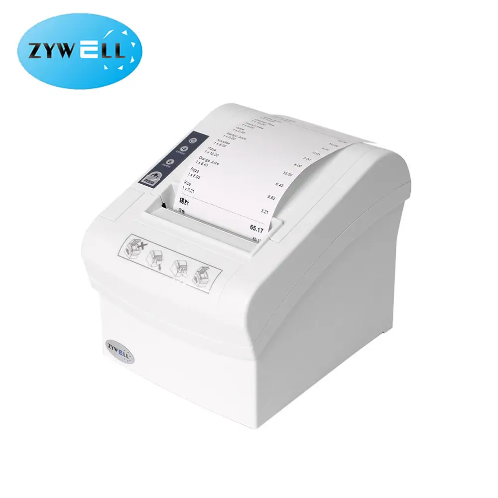 ZY803 80mm Thermal Printer - Fast, Efficient, White - USB+LAN - OEM - China 3