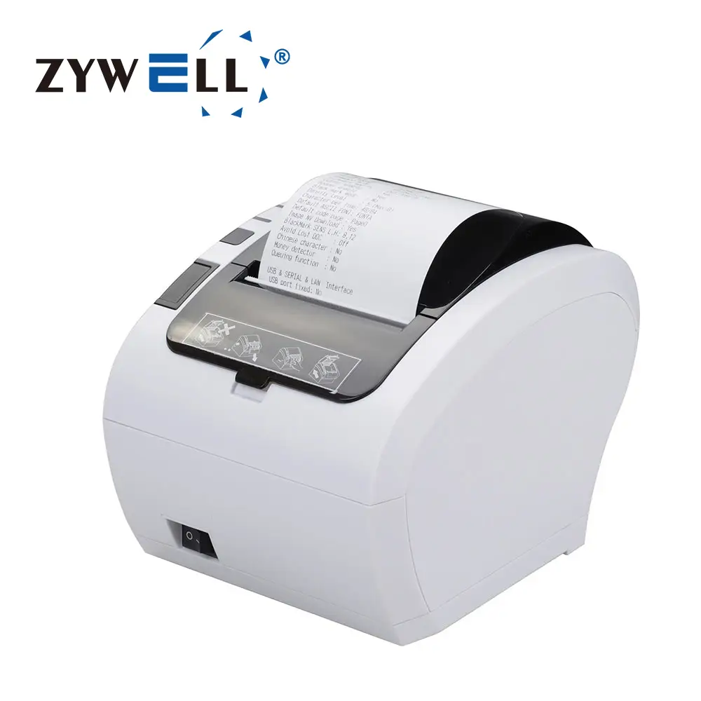 ZYWELL - Impresora térmica de 3 pulgadas más popular Android POS Termal con WiFi USB+RS232+LAN+WiFi 1