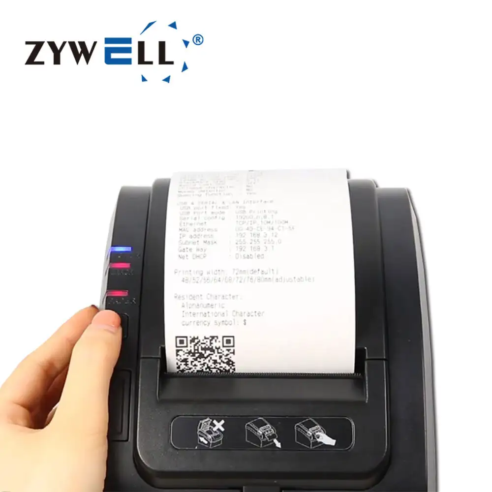 Zywell - Ucuz Sıcak Satış 80mm Termal POS Yazıcı Makbuzu Termal Bluetooth Yazıcı USB+BT 1
