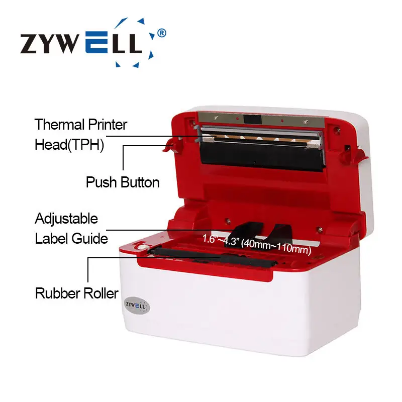 Bulk buy barcode printer 4 inch factory | ZYWELL 6
