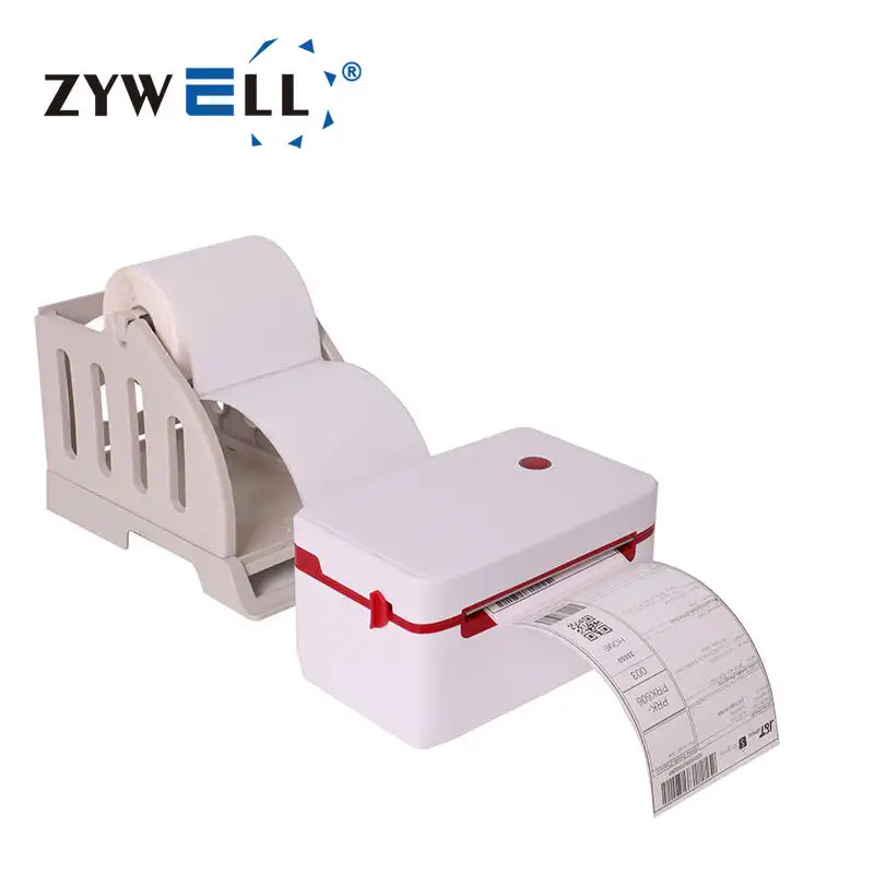 Zywell -ODM 4x6配送ラベルプリンターZy909ウェイビルラベルプリンターBluetooth USBポート付き紙ホルダーUSB+BT 1
