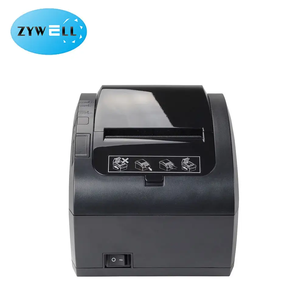 ZYWELL-中国品質サプライヤー80mm高信頼性小規模領収書チケット配送サーマルプリンターUSB+RS232+LAN 1
