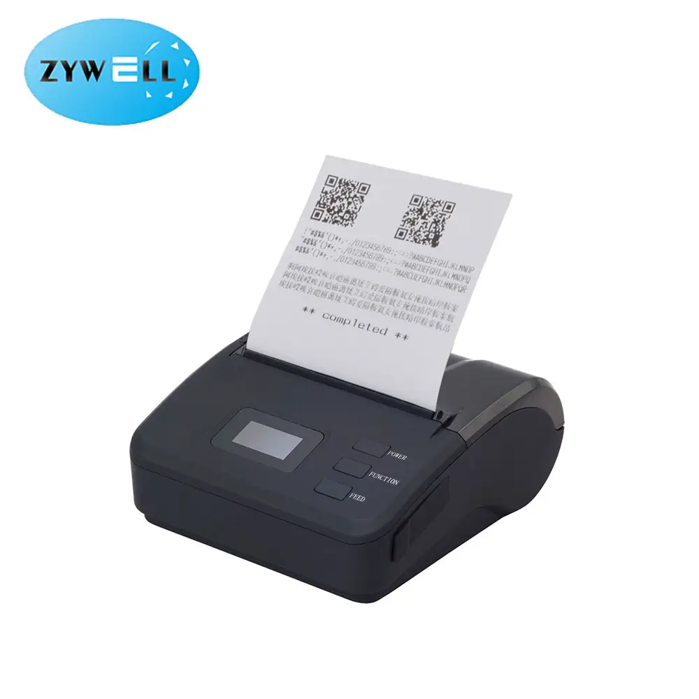 ZYWELL - Zywell impresora fashion mobile printer 58mm 80mm thermal receipt printer zm01 mini ticket printer USB+RS232+BT 1