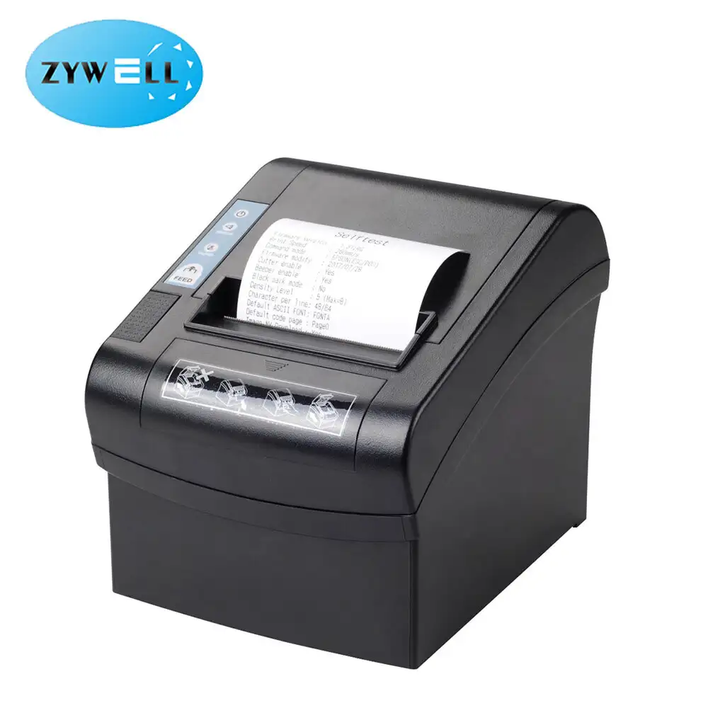 ZYWELL - Best selling wifi money ticket receipt printer download driver thermal receipt printer USB+RS232+LAN+WIFI 1