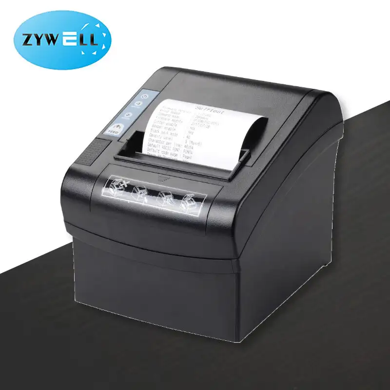 Zywell - Perlengkapan Kantor Termal Tinggi POS PRINTER 80mm kanthi Potter Auto Pemotong Auto + Rs232 1