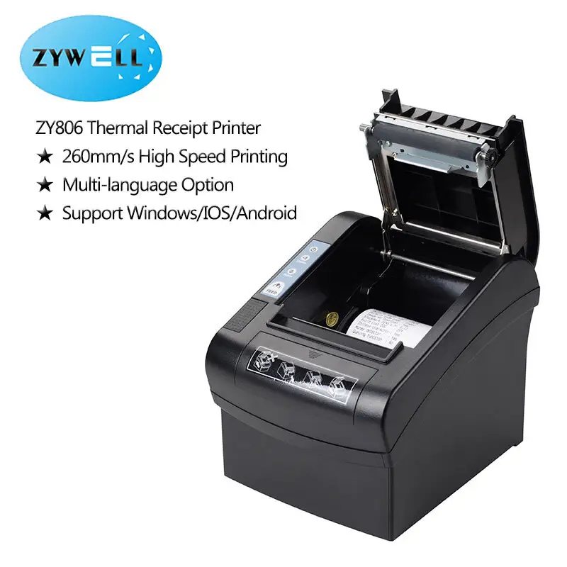 ZYWELL | Top bluetooth thermal printer 80mm supply 6