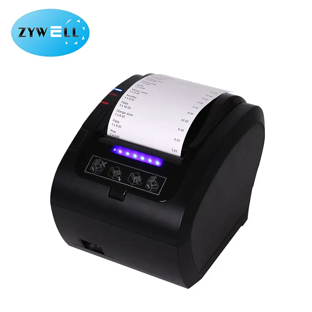 Zywell - ZY606 Termal Yazıcı 80mm 58mm Bluetooth Mutfak Siparişi Ses Hatırlatma Makbuzu Yazıcı Pos Makine Masaüstü 80 Makbuzlu Yazıcı 1