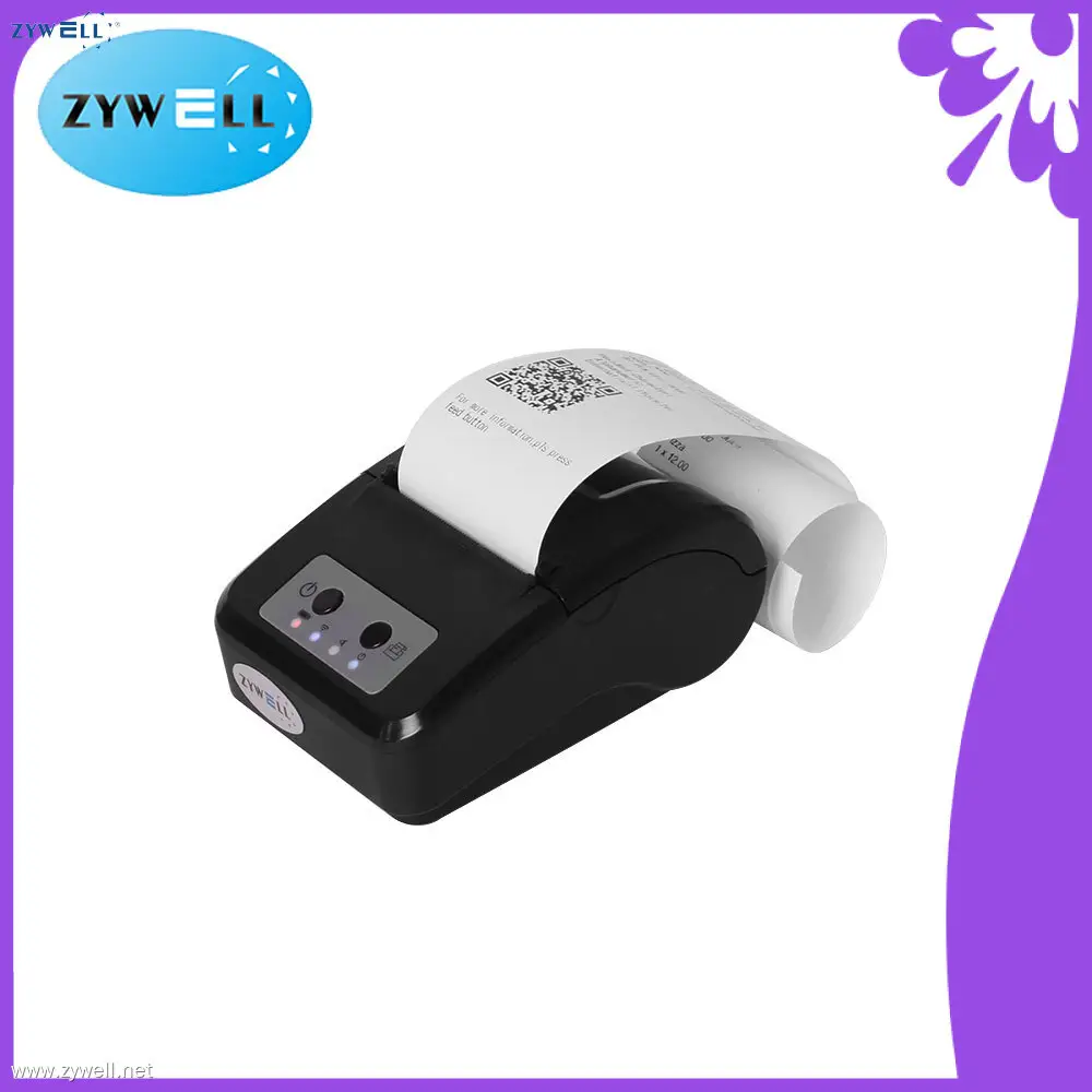 Bulk buy portable bluetooth receipt printer factory | ZYWELL 1