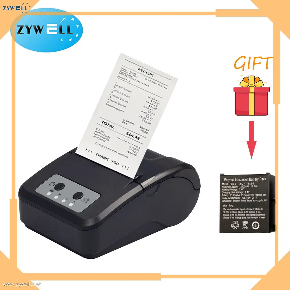 Custom bluetooth mobile thermal receipt printer suppliers Manufacturer | ZYWELL 1