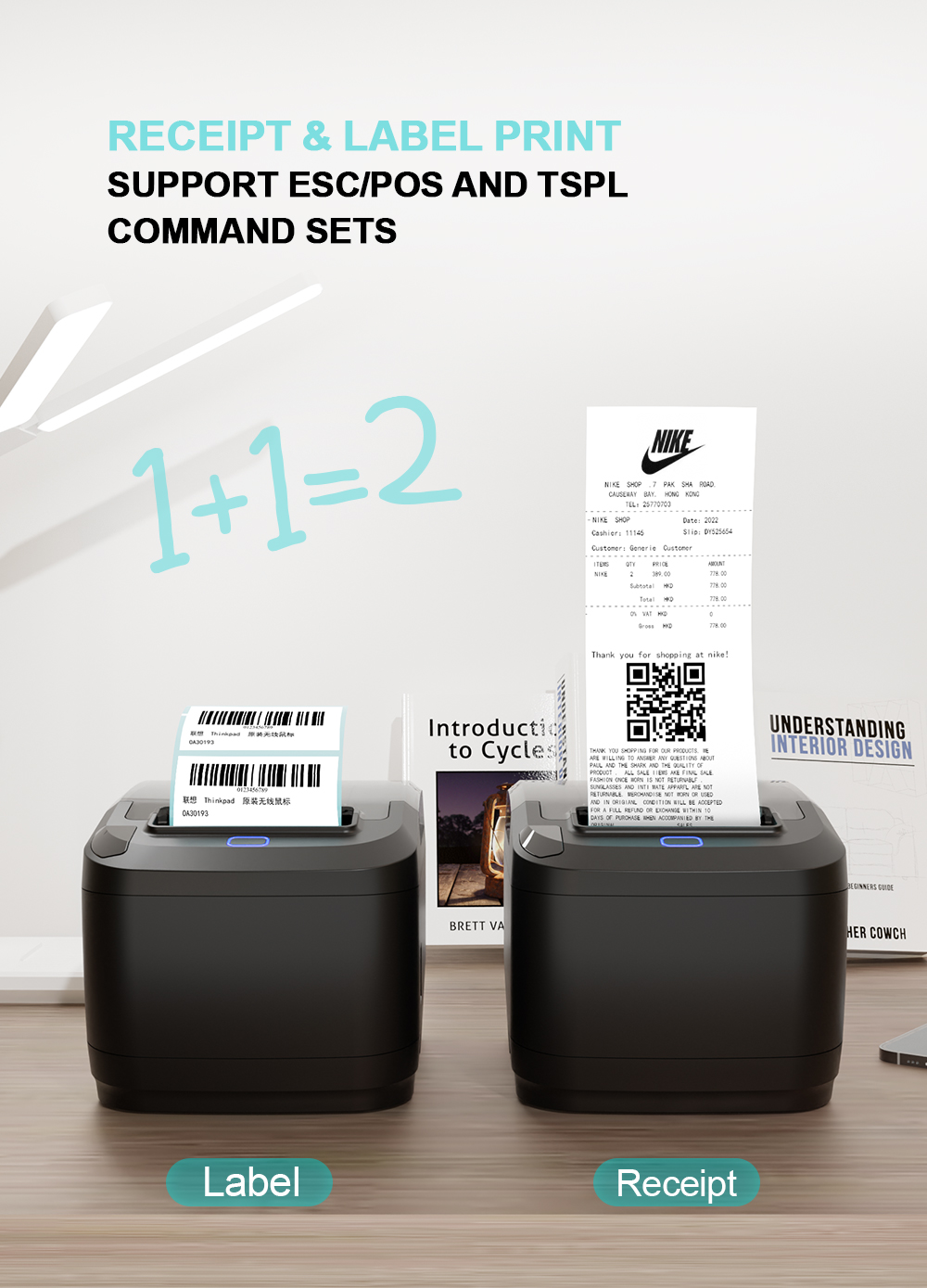Zywell - Zywell Imprimante High -end 3inch Thermal Barcode Printer Zy310 Pharmacy Label Machine USB+WiFi 13