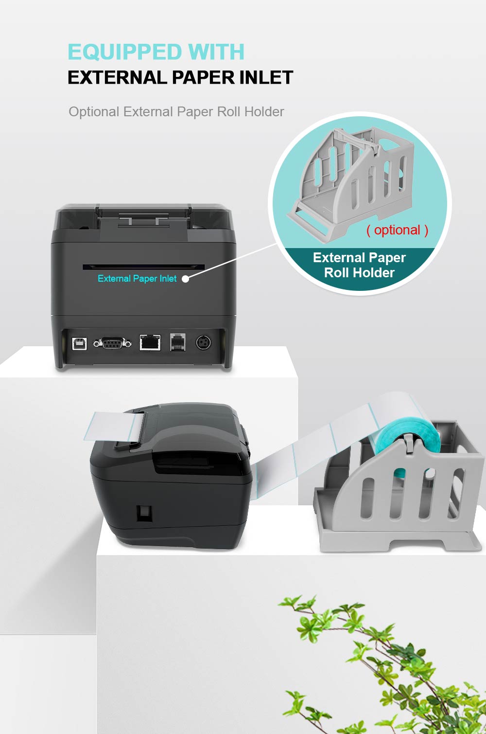 Zywell - Zywell Imprimante High -end 3inch Thermal Barcode Printer Zy310 Pharmacy Label Machine USB+WiFi 12