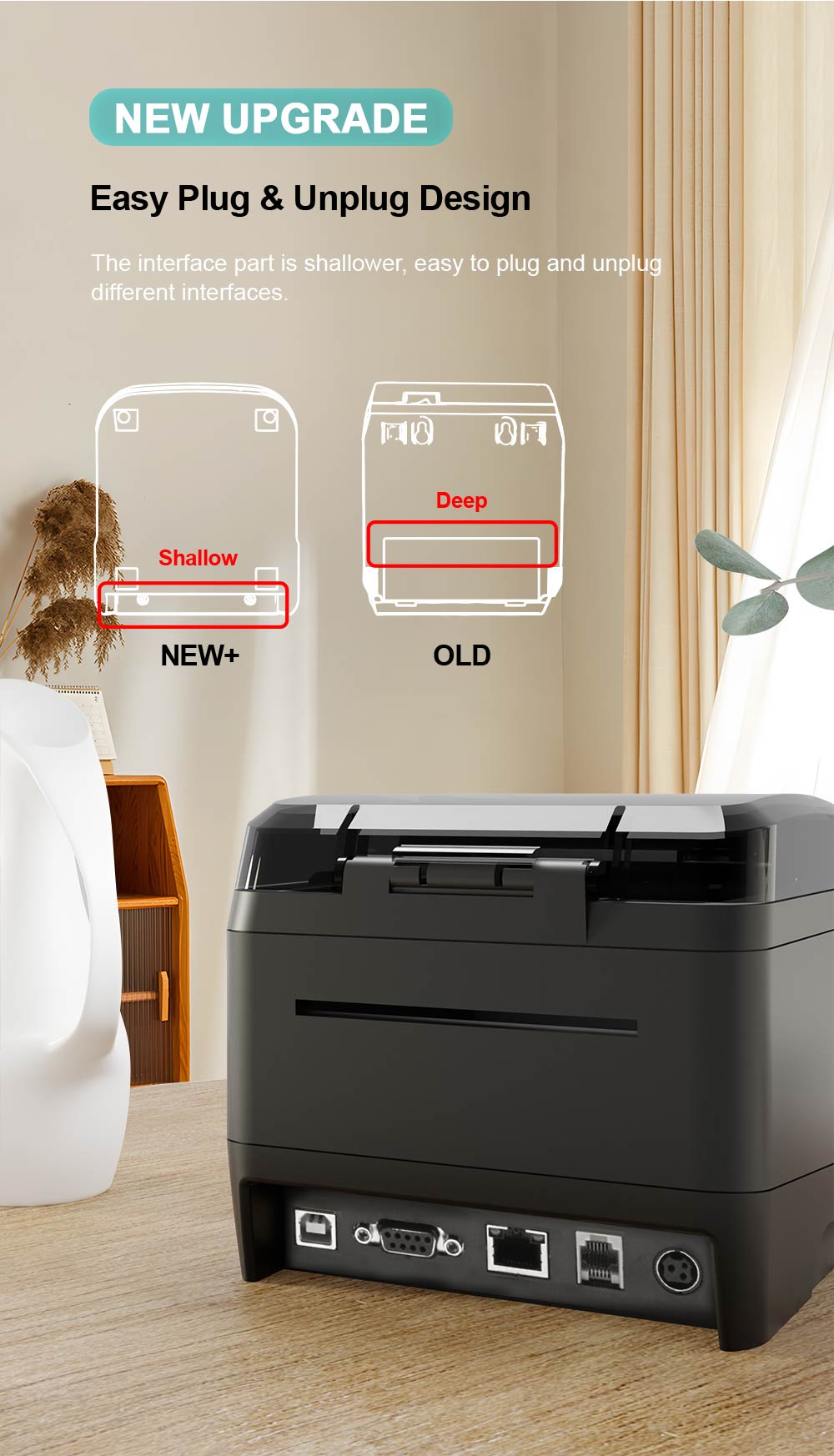 Zywell - Zywell Imprimante High -end 3inch Thermal Barcode Printer Zy310 Pharmacy Label Machine USB+WiFi 9