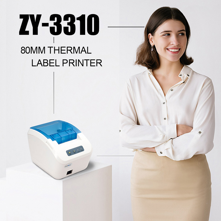Zywell Impresora de Codigo de Barras Thermal Label Lork Roll Cut Digital Label Printer ZY3310 6
