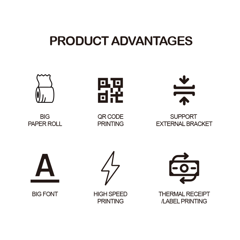 Zywell Impresora de Codigo de Barras Thermal Label Lork Roll Cut Digital Label Printer ZY3310 7