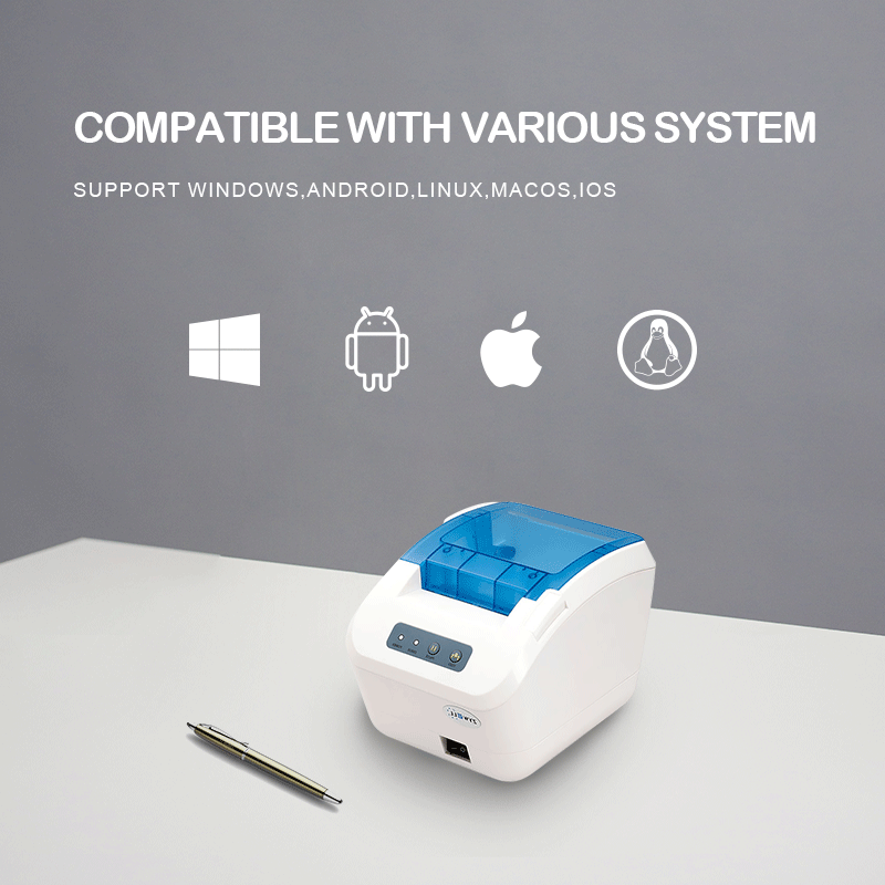 Zywell Impresora de Codigo de Barras Thermal Label Lork Roll Cut Digital Label Printer ZY3310 11