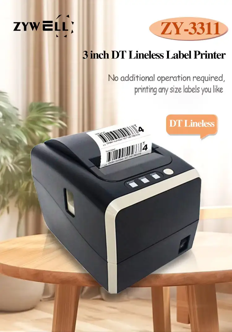 ZYWELL ZY-3311 Thermal Linerless Label Printer 8
