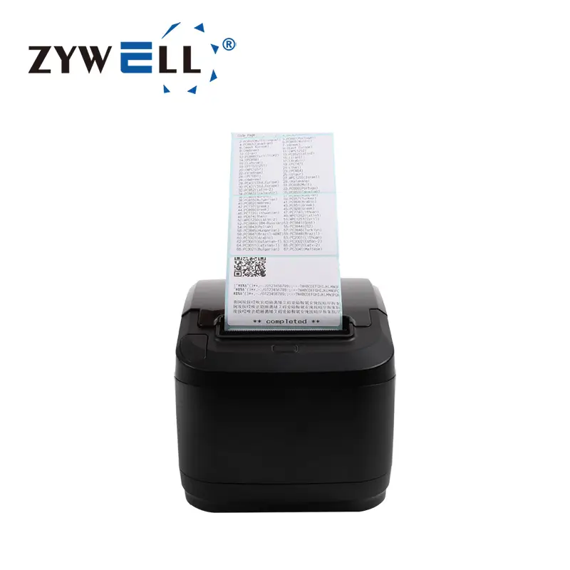 Zywell - Printer label termal Zywell 80mm dengan printer barcode stiker 3 inci bawaan zy310 printer termal 1