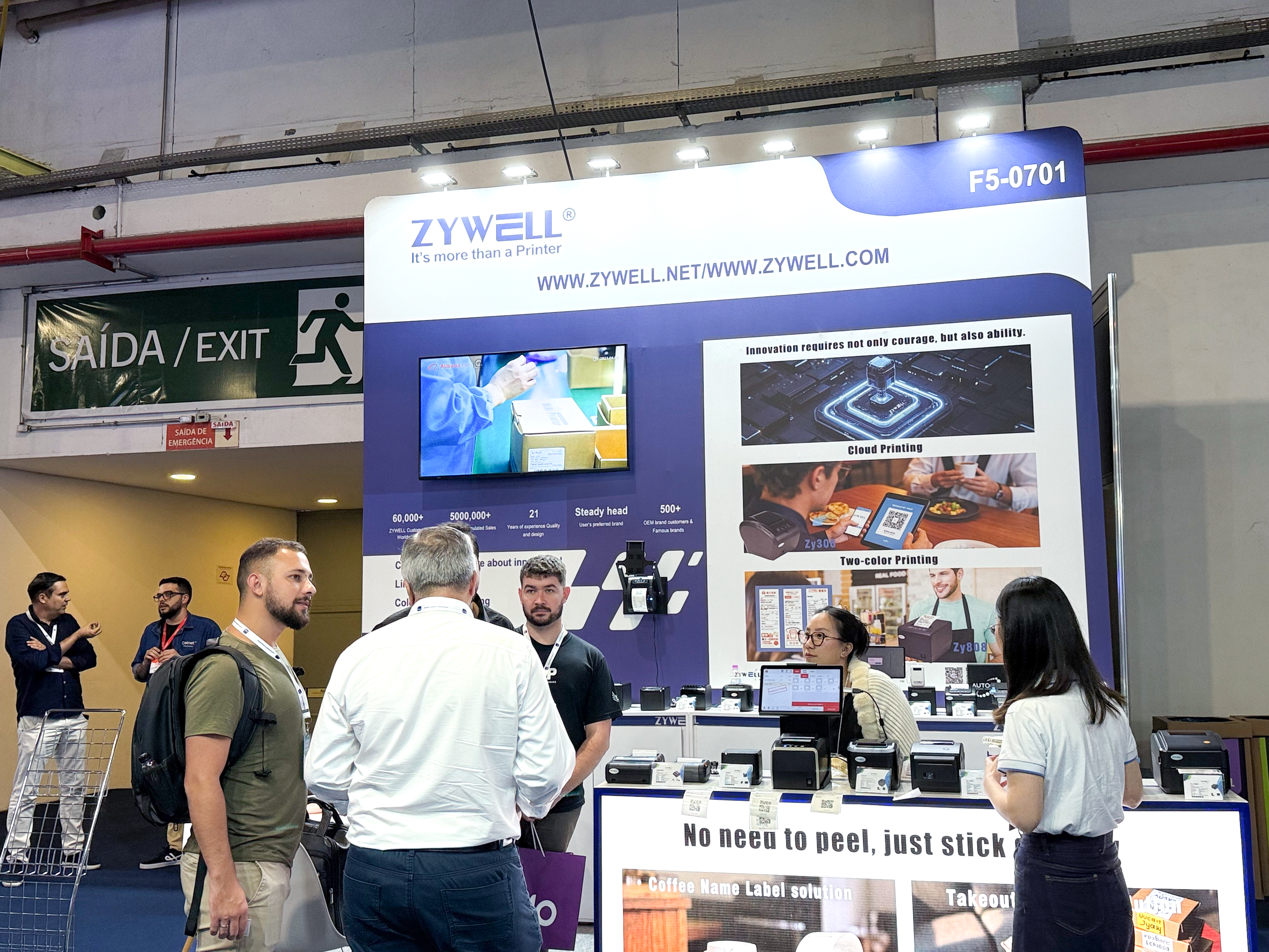 ZYWELL Showcasing Thermal Printers at Brazil Trade Show 1
