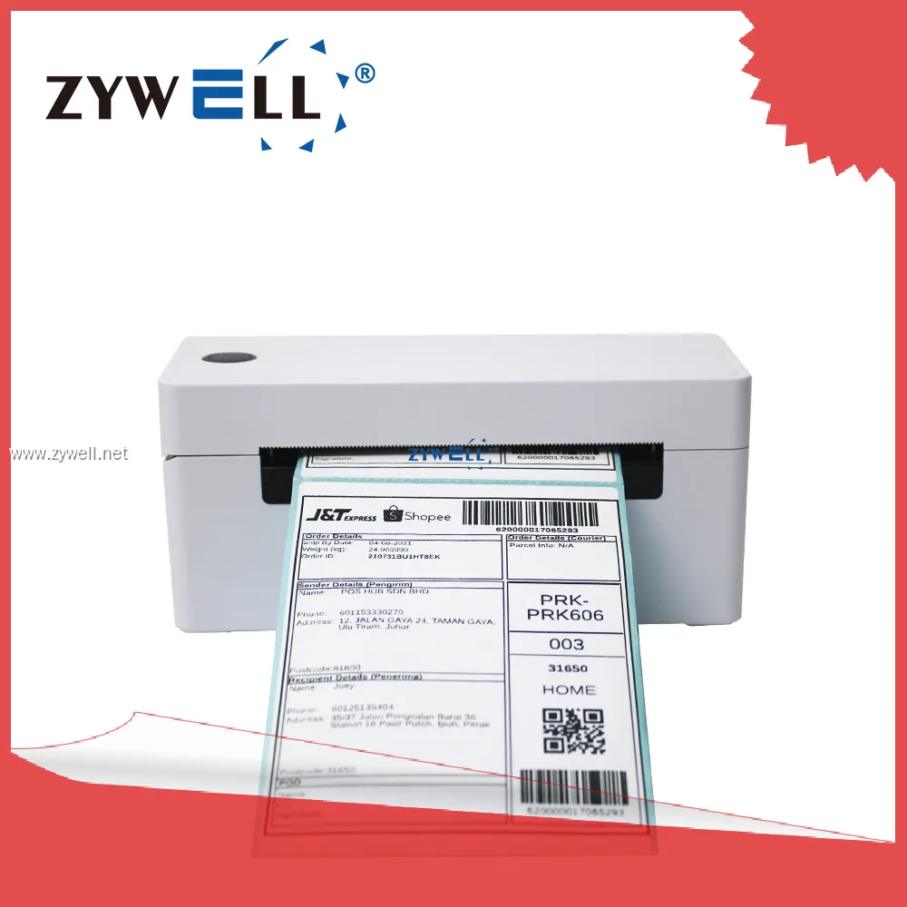 ZY4310 4 Label Printer: Flip-Side Design, 4 Rollers, Jam-Free 1