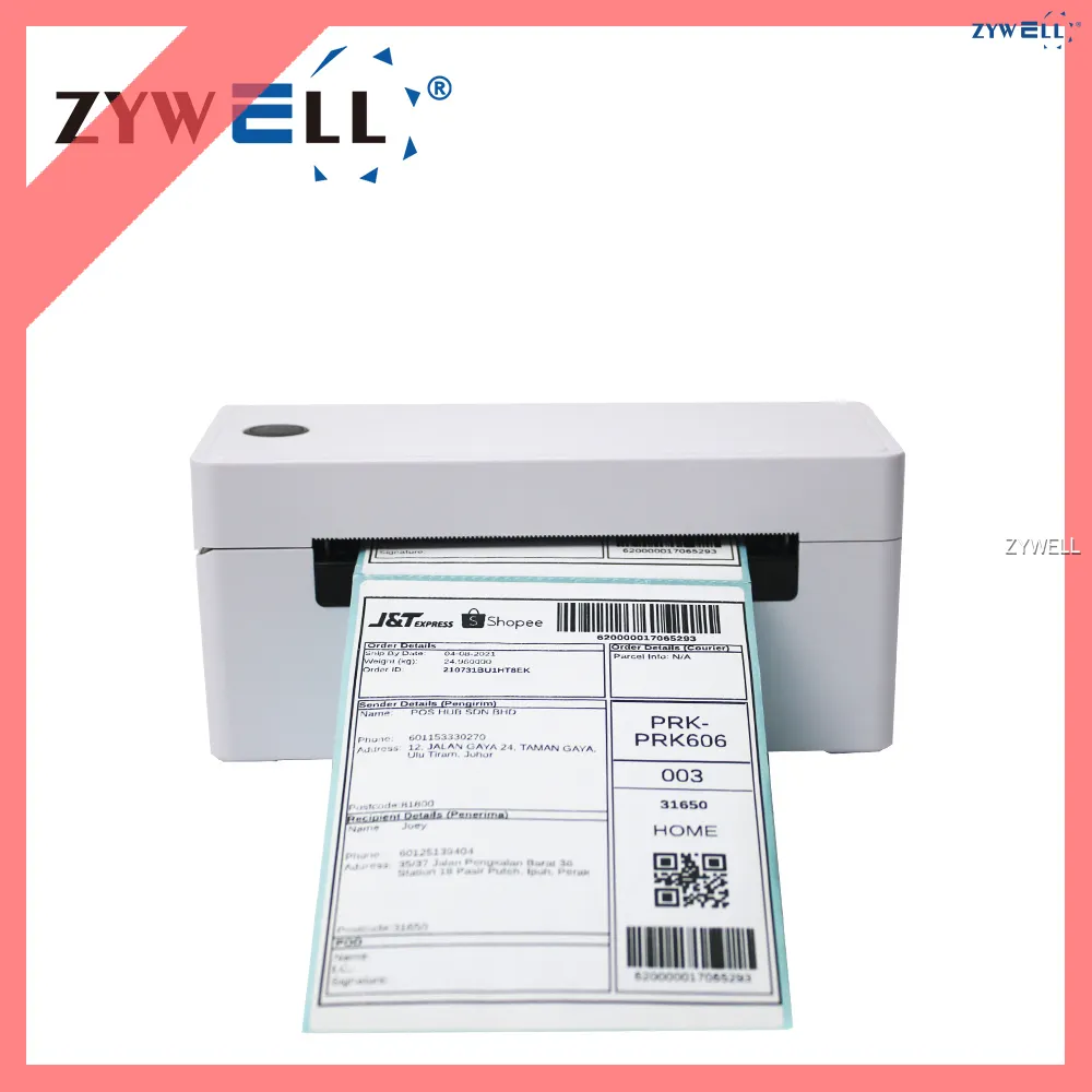 ZY4310 Thermal Label Printer - Efficient Paper Replacement, 4 Rollers, No Paper Jams, Wear-Resistant Head 1