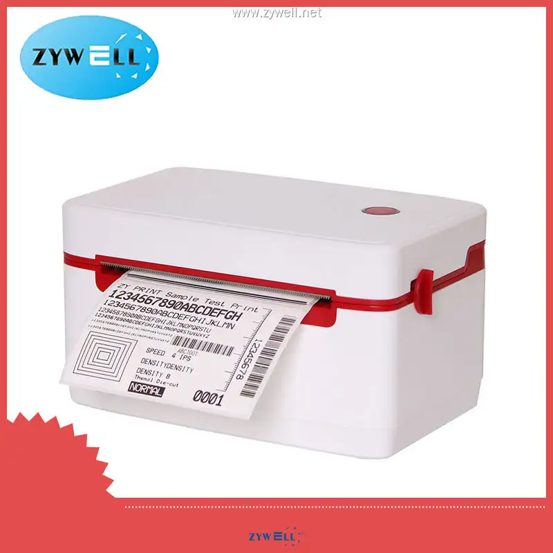 ZY909 Barcode Label Thermal Printer - 203dpi, USB Bluetooth, 4x6 Shipping Label - Black/White 1
