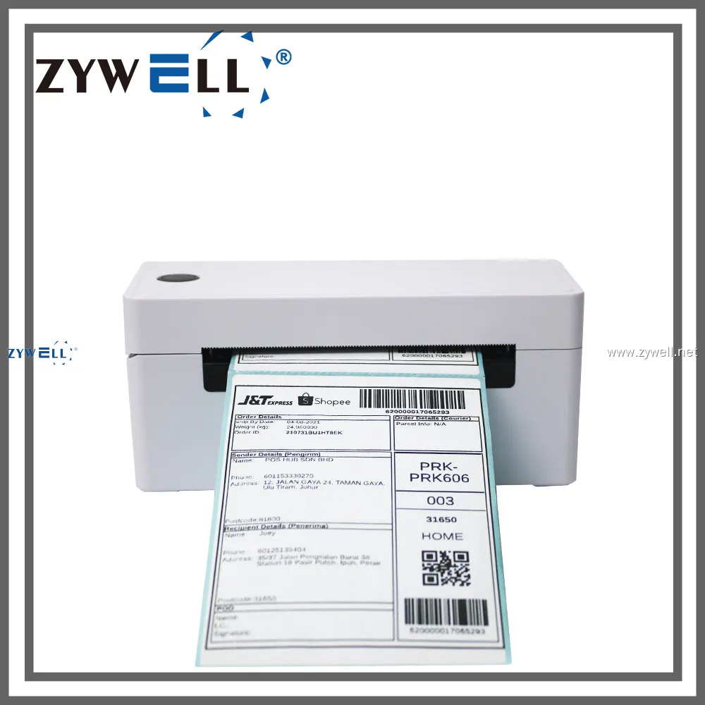 ZY4310 4 Inch Thermal Label Printer - Easy Paper Replacement & 4 Auxiliary Rollers 1