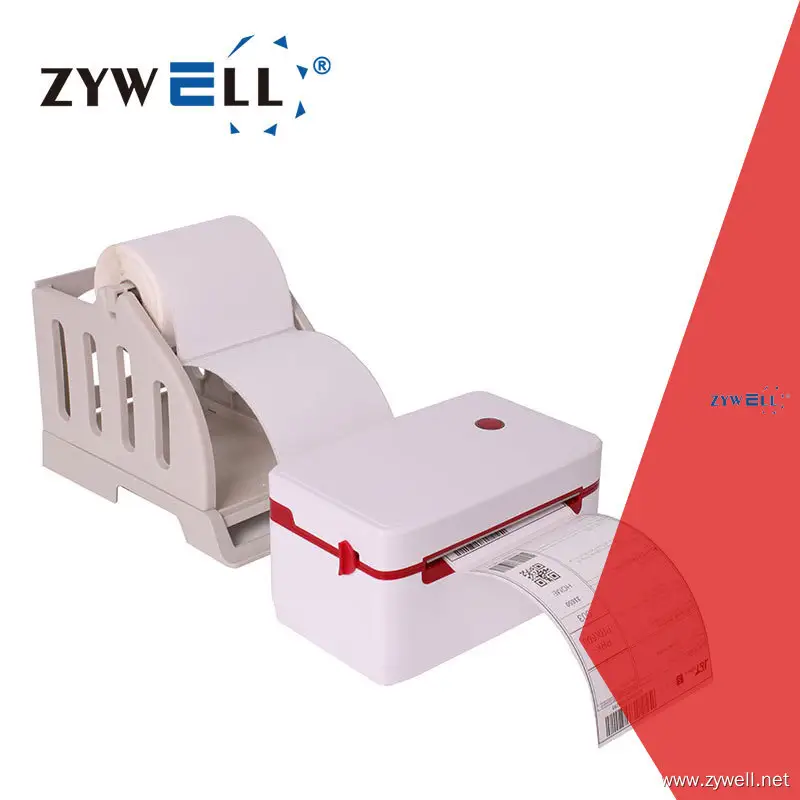 Zywell 4-Inch Bluetooth Thermal Label Printer with Paper Holder 1