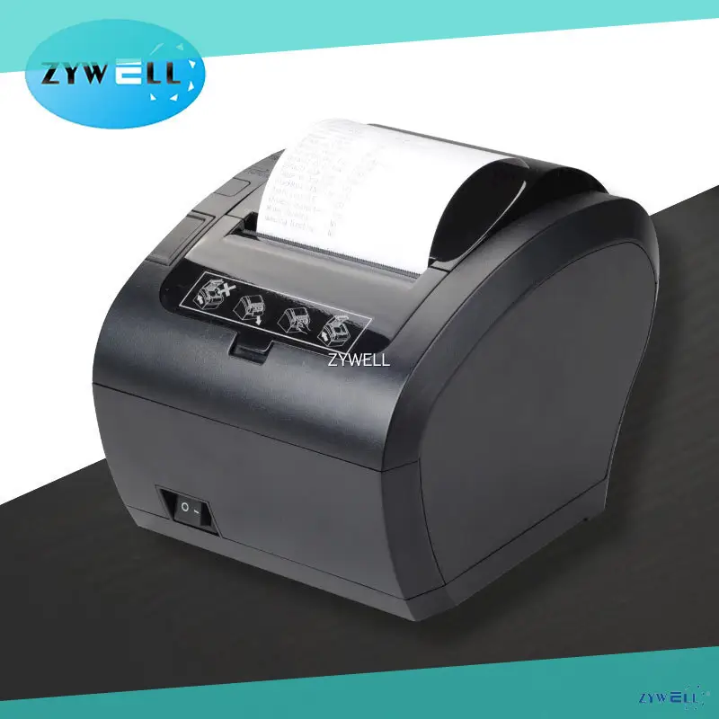 80mm Bluetooth Thermal Printer - Zywell ZY306 Inkless POS Printer 1