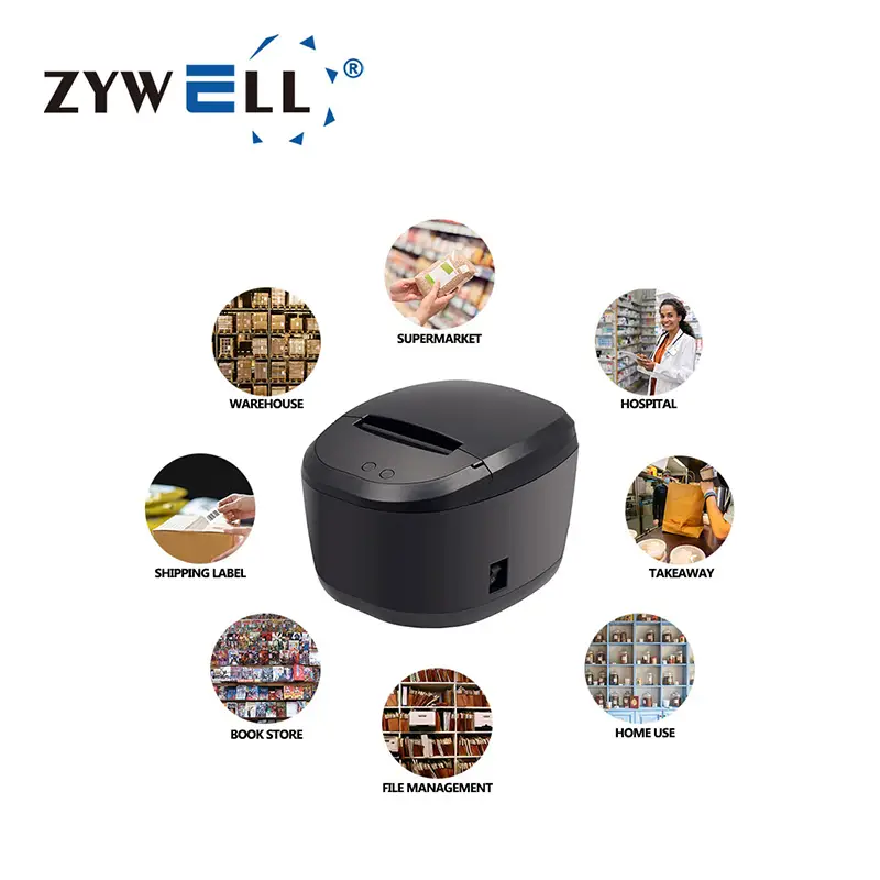 Zywell ZY309 3 inch Thermal Label Printer 6