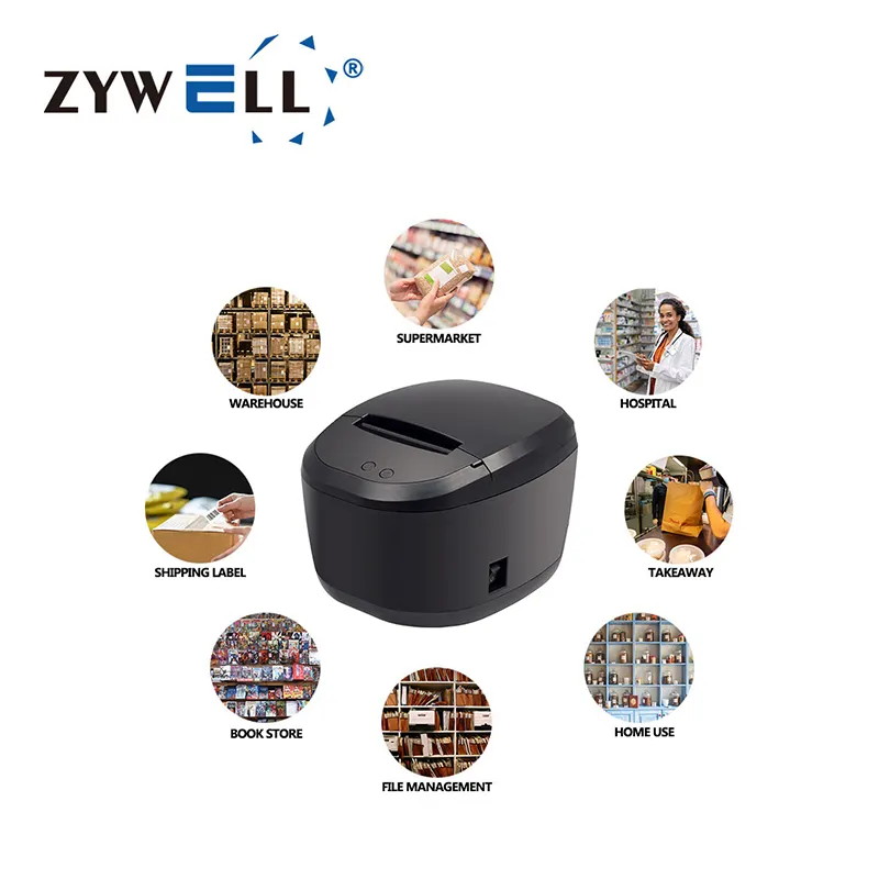 Zywell ZY309 3 inch Thermal Label Printer 6