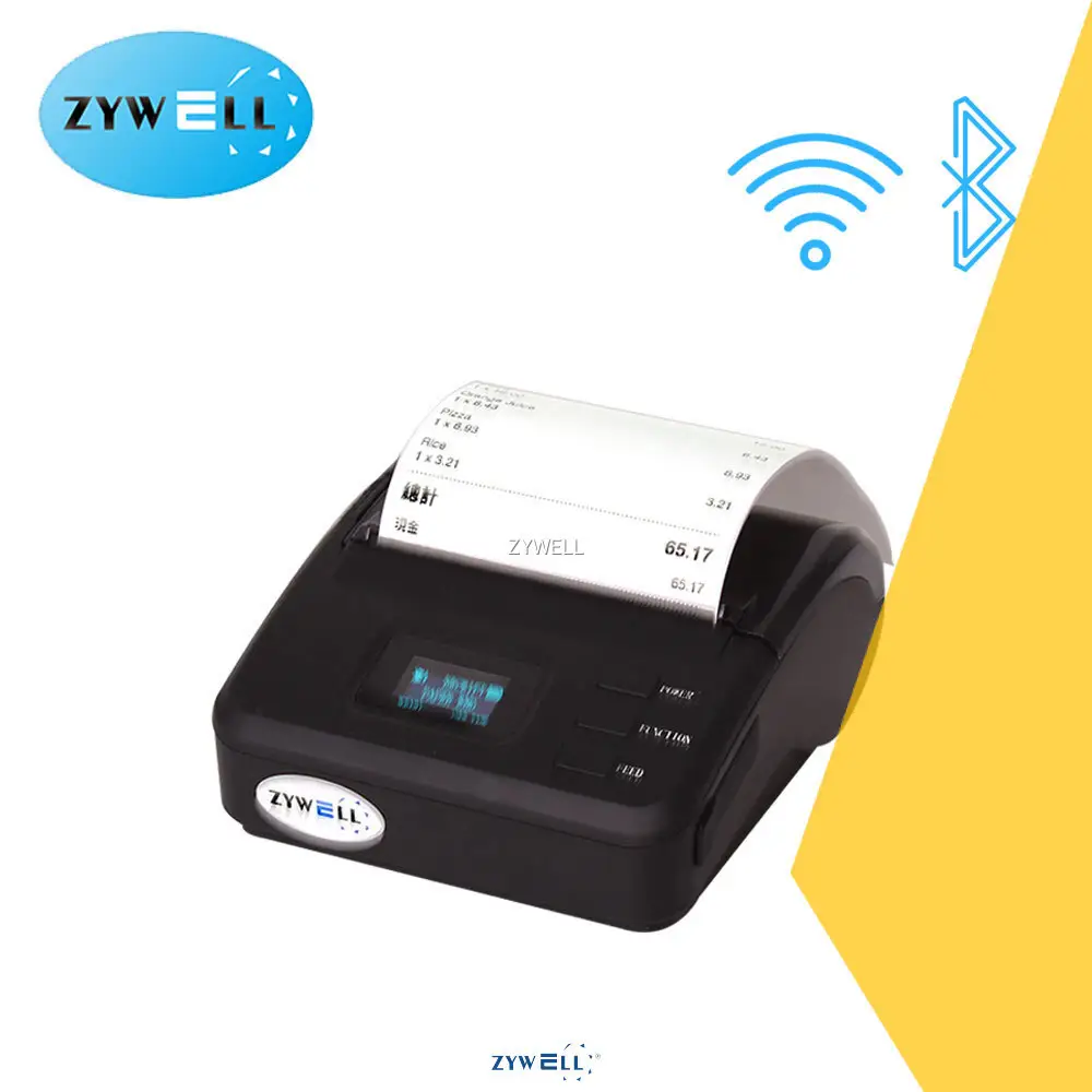 ZYWELL ZM01 3inch POS Printer with 1800mAh Battery - Best Thermal Mini Printer 1