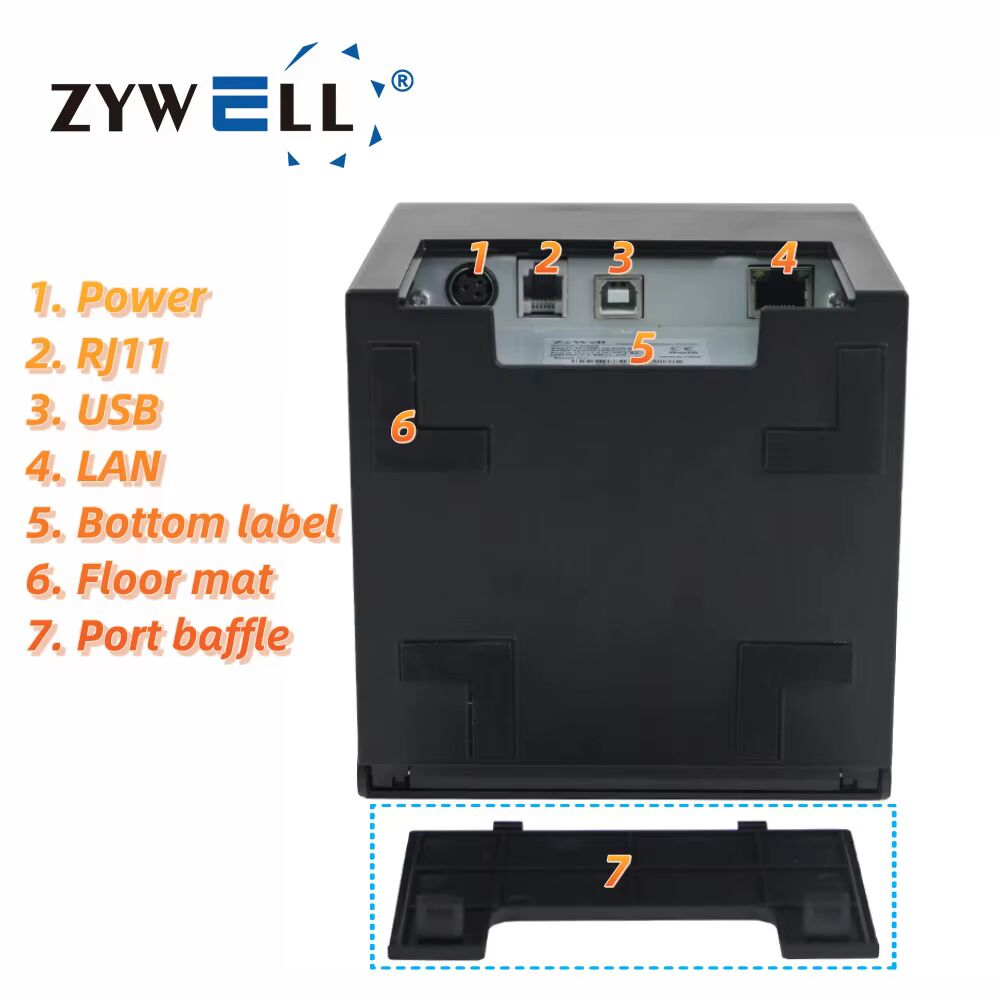 Zywell Zy-H861 Recibo térmico Impresora POS USB+LAN/USB+WiFi/BT 9