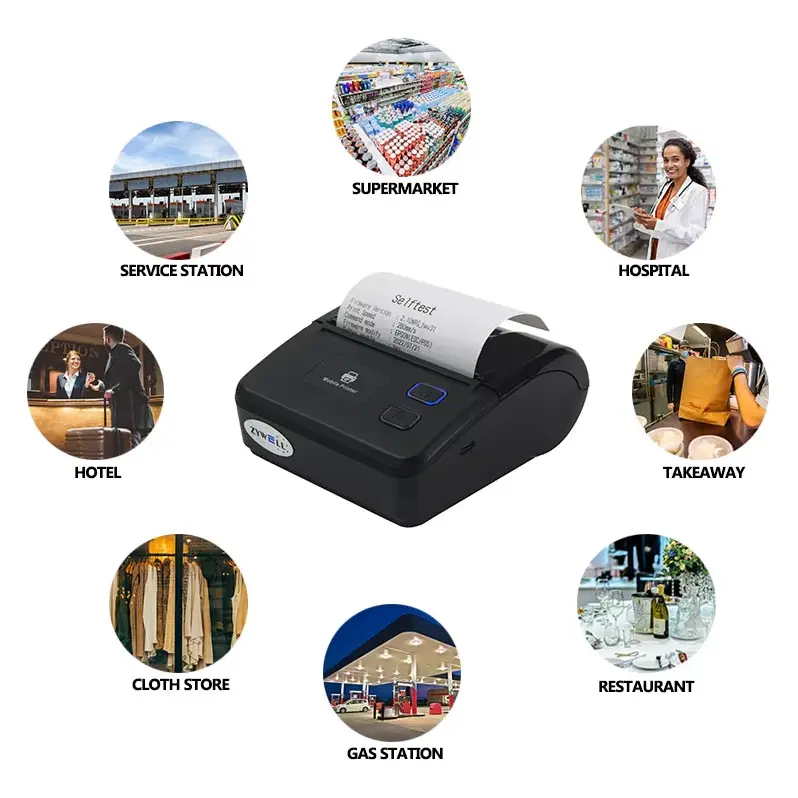 Mobile Thermal Receipt Printer Factory Price for Garment Industry 7