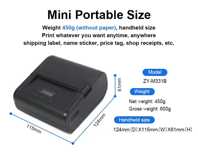New Arrival — Portable Label Maker ZY-M331B | ZYWELL