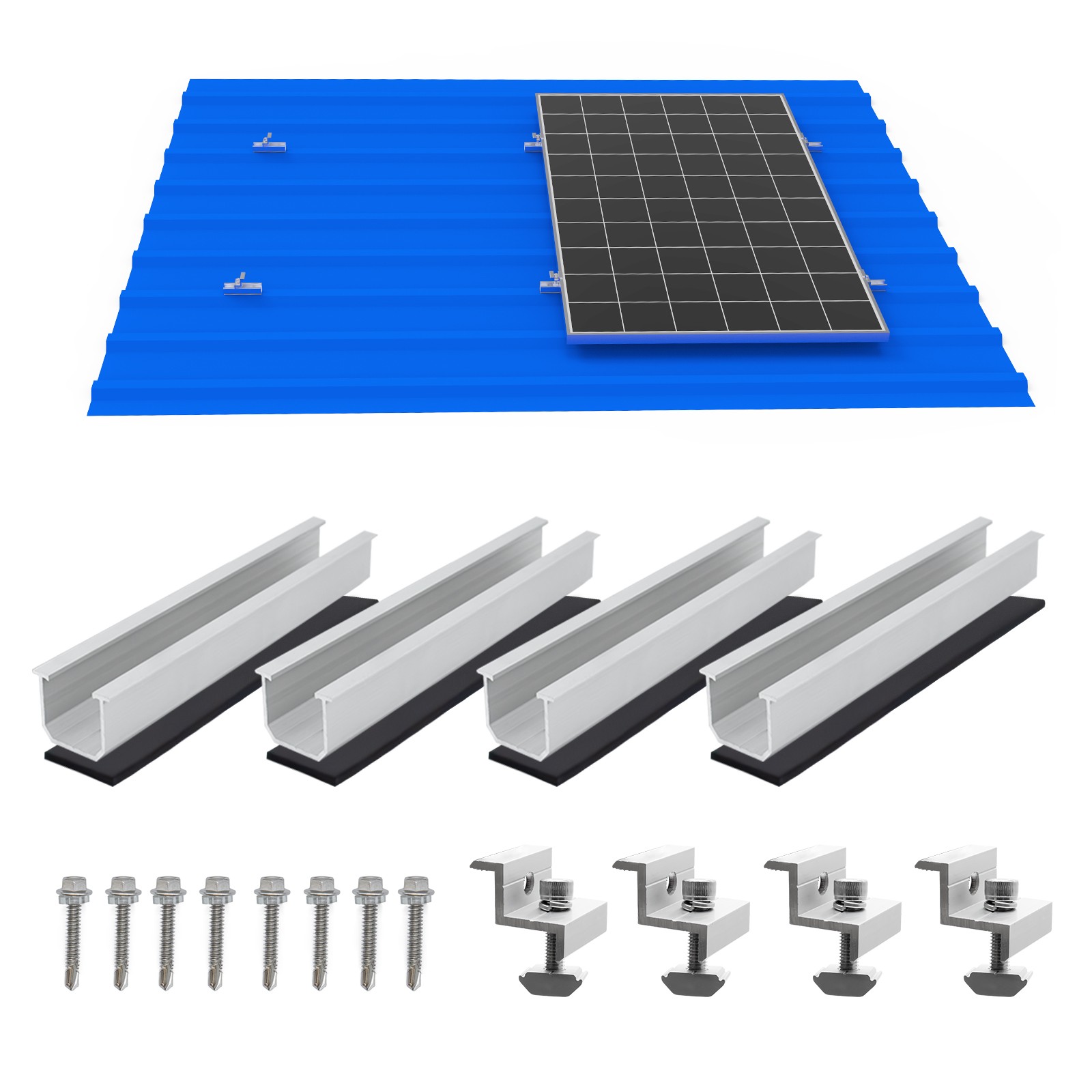 Solar Bracket Metal Roof Mounting Set 12 cm | Tripsolar