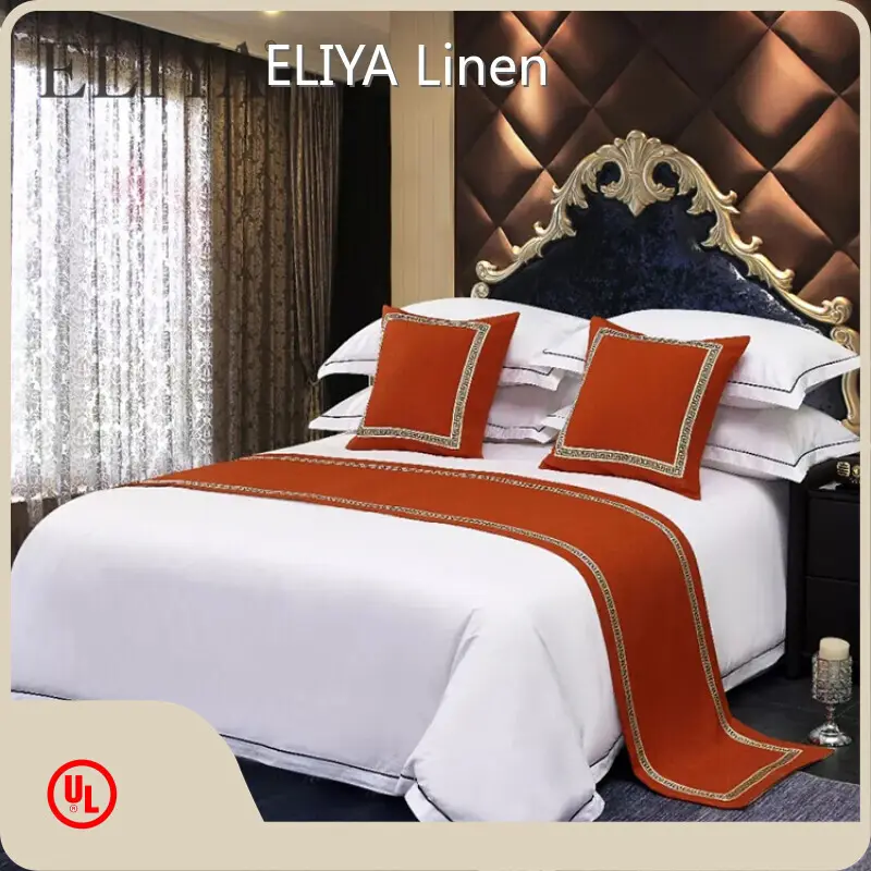 Juegos de cama occidentales personalizados al por mayor para empresas del hotel Hilton 1