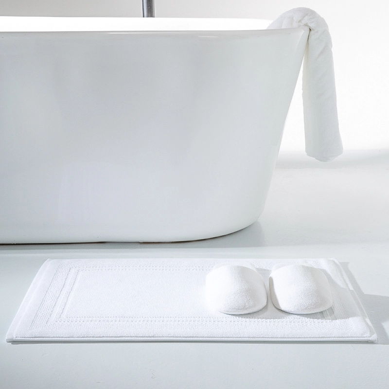 Customized Jacquard Logo Hospitality Bath Mats with High Quality 1