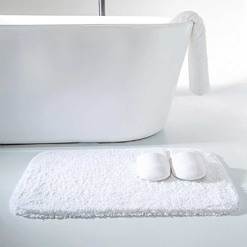 Custom Plain White 4pcs Hotel High Quality Hospitality Bath Mat Towel Set 1