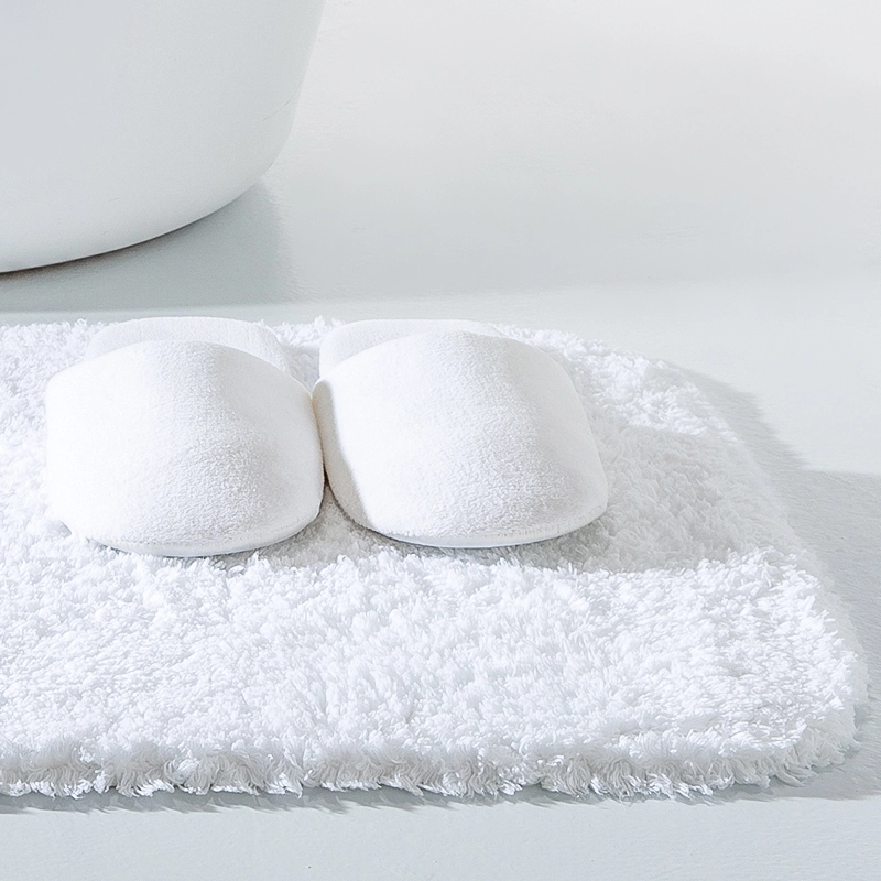 Custom Plain White 4pcs Hotel High Quality Hospitality Bath Mat Towel Set 5