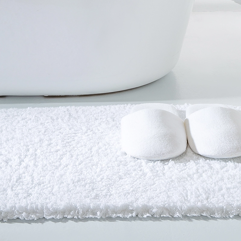 Custom Plain White 4pcs Hotel High Quality Hospitality Bath Mat Towel Set 4