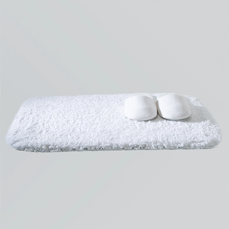 Custom Plain White 4pcs Hotel High Quality Hospitality Bath Mat Towel Set 3