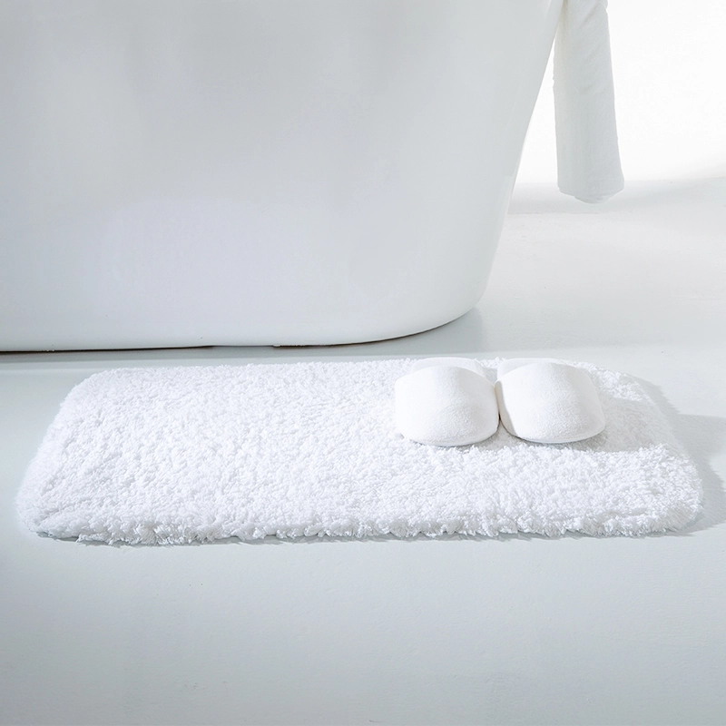 Custom Plain White 4pcs Hotel High Quality Hospitality Bath Mat Towel Set 2