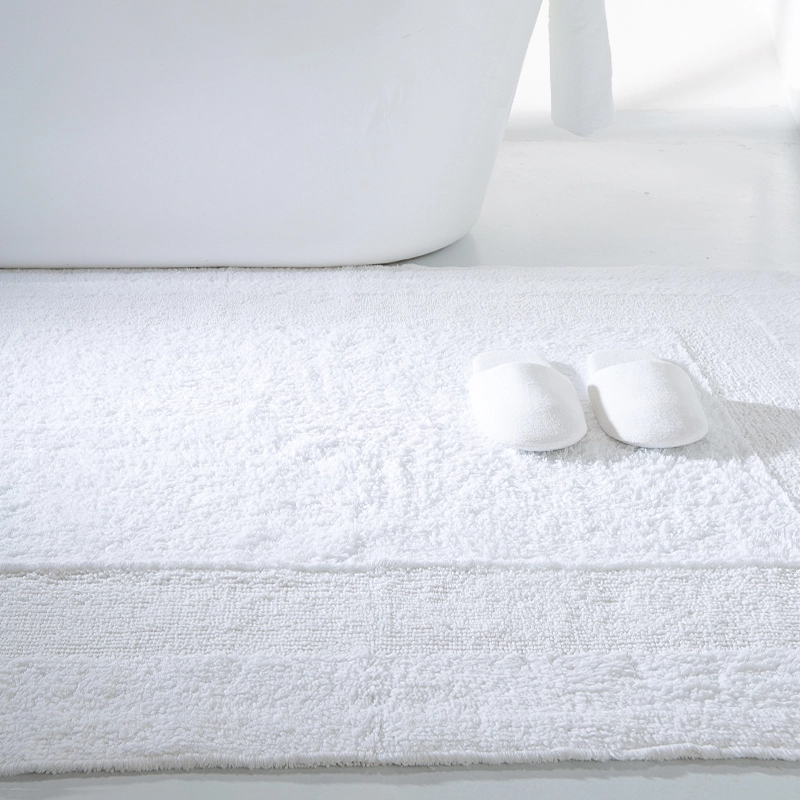 Tapis de bain hôtel 5 étoiles 32S logo jacquard personnalisé de haute qualité 1